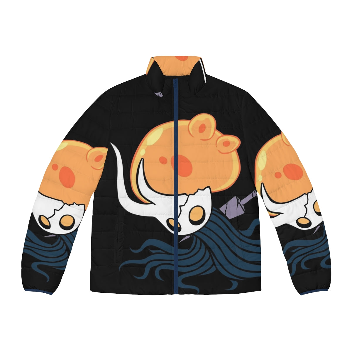 Hollow Knight Broken Vessel Minimal Vector Puffer Jacket