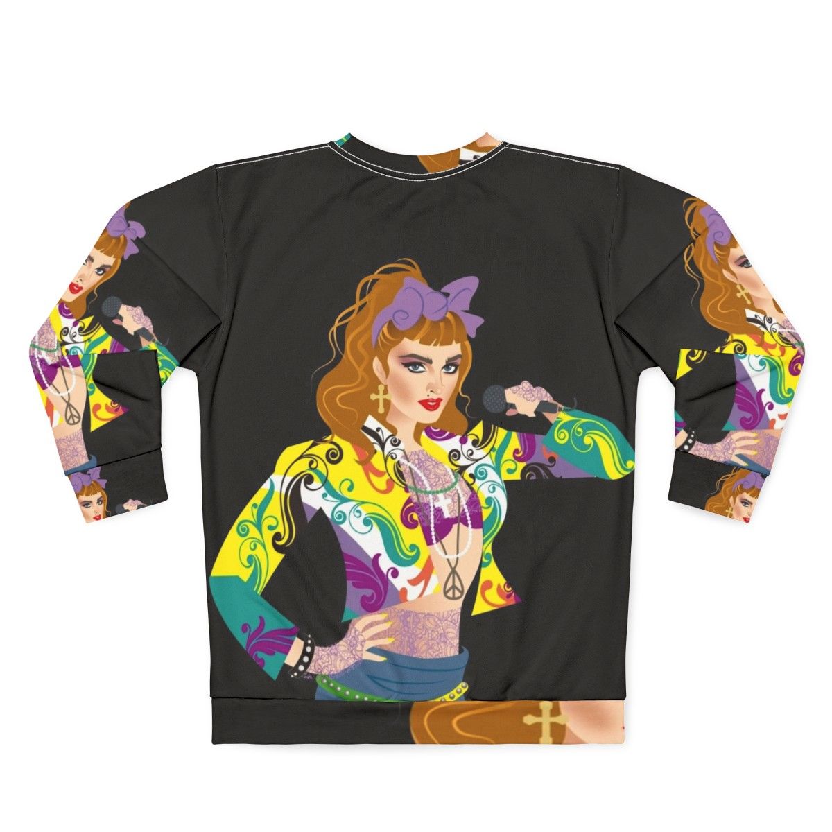 Dress Up Sweatshirt featuring Alejandro Mogollo Art - Back