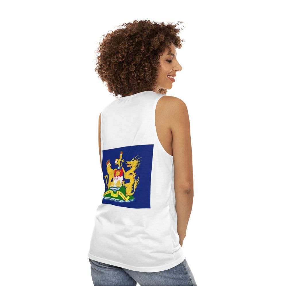 Hong Kong Autonomy Movement Flag on Unisex Tank Top - women back