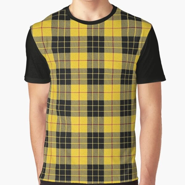 Clan MacLeod Tartan Graphic T-Shirt featuring the distinctive pattern of the MacLeod clan