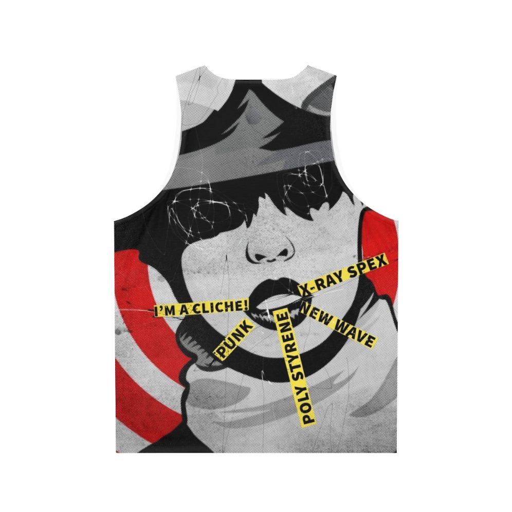 Punk women's tank top featuring punk rock icon Poly Styrene of X-Ray Spex - Back