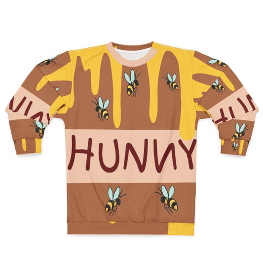 Honey Pot Sweatshirt with Cartoon Bear Design