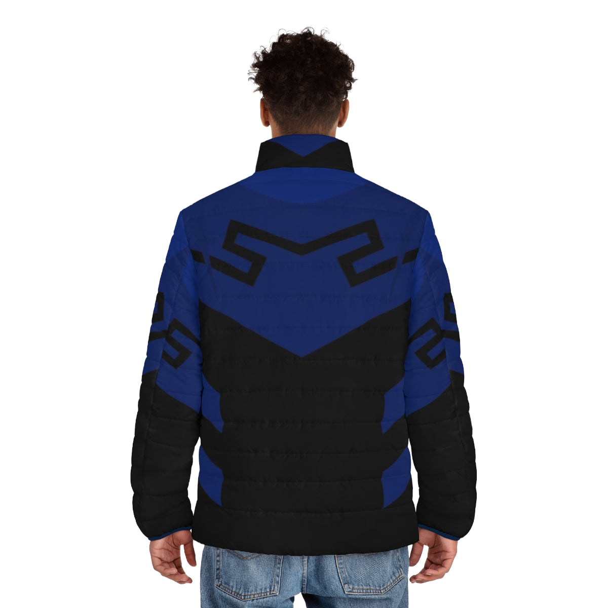 Blue Beetle Puffer Jacket - Superhero Cosplay Costume - men back