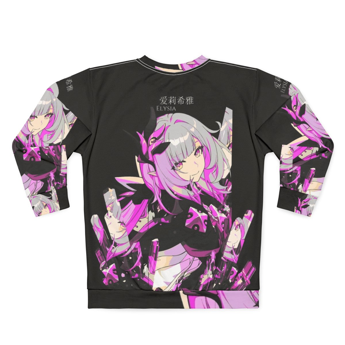 Reflection Crystal Sweatshirt with Fantasy Anime Manga Game Inspired Design - Back