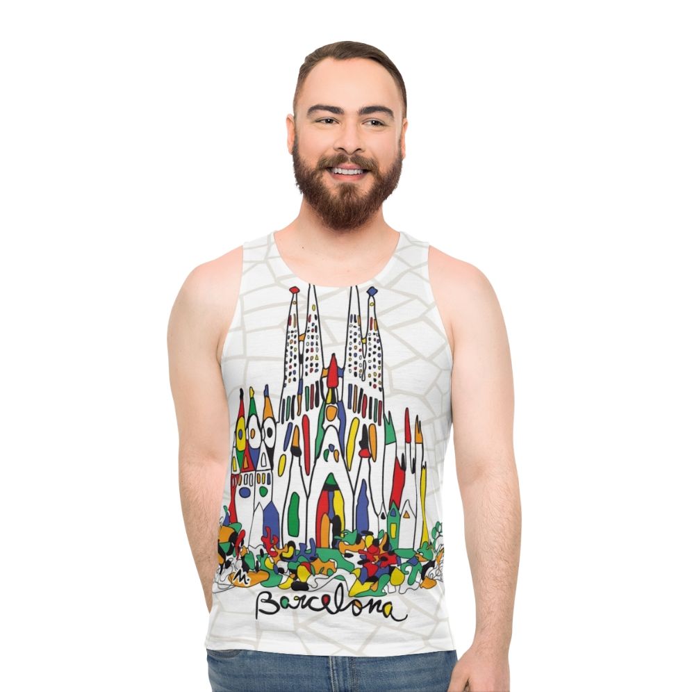 Sagrada Familia Barcelona Spain Unisex Tank Top - men