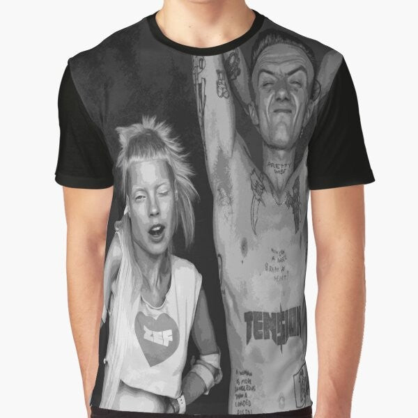 Die Antwoord Zef Graphic T-Shirt featuring the band members Ninja and Yolandi Visser