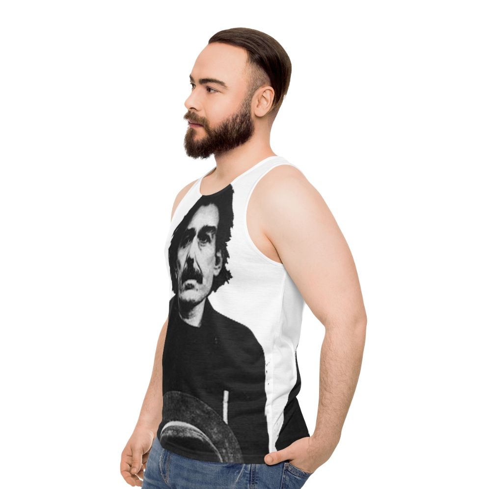 Avant garde unisex tank top with Captain Beefheart inspired design - men side