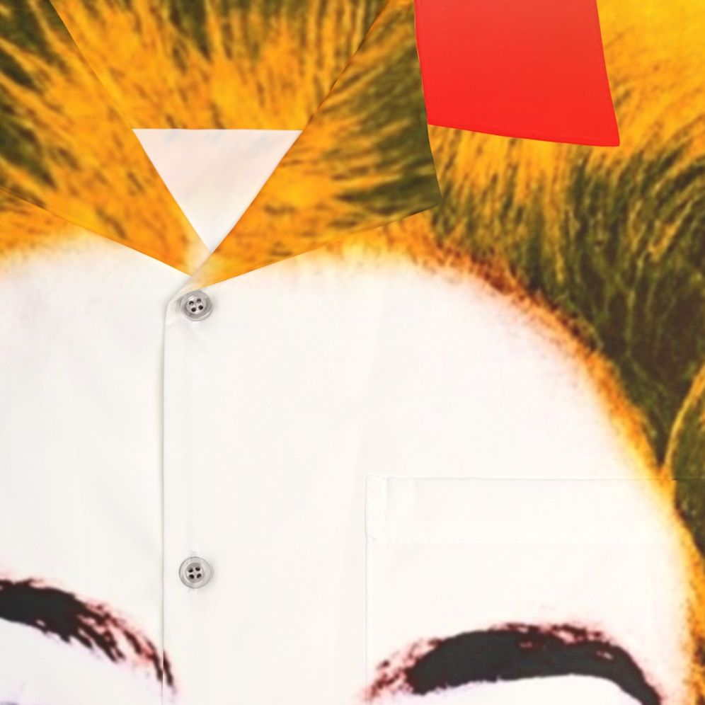 Pop Art Hawaiian Shirt with Joan Crawford, Hollywood Actress - Detail