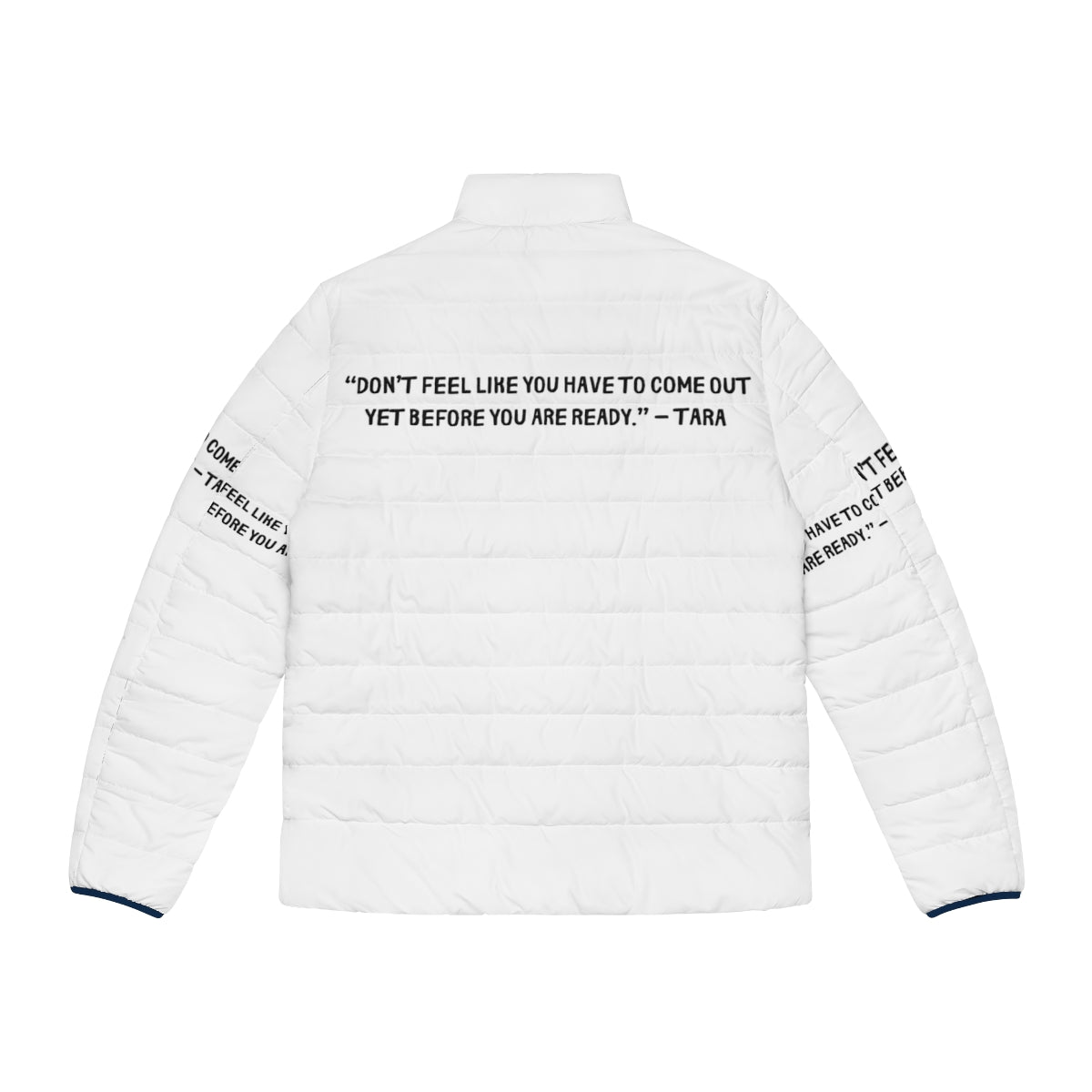 Heartstopper gang puffer jacket featuring Nick, Charlie, and their friends from the Netflix series - Back