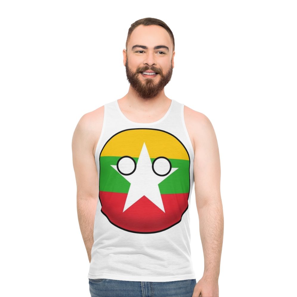 Myanmar Countryball Unisex Tank Top - men