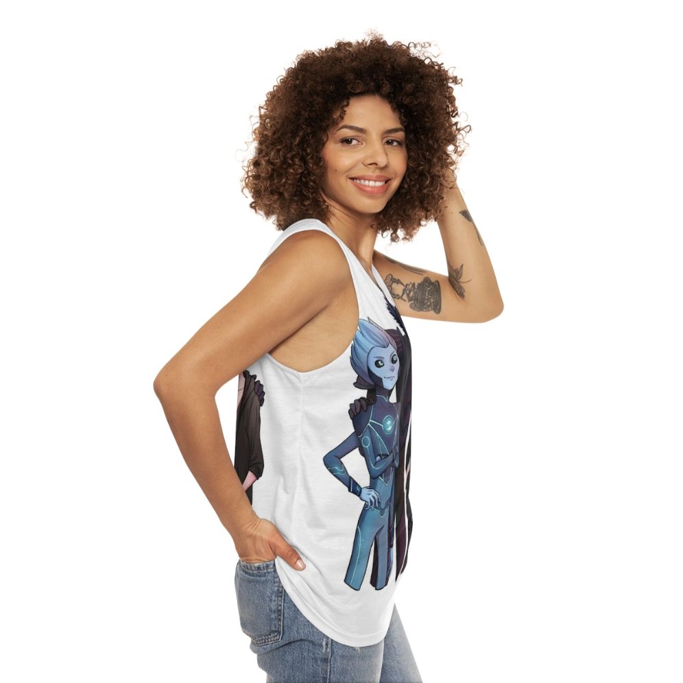 Trollhunters Unisex Tank Top featuring Jim Lake Jr., the troll hero - women side