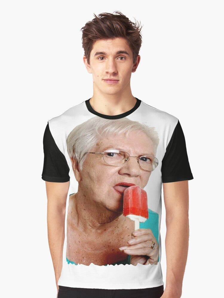 Grandma Granny Ice Cream Graphic T-Shirt - Men