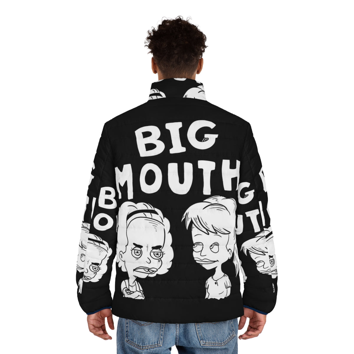 Netflix Big Mouth Puffer Jacket - Warm and Stylish Outerwear - men back