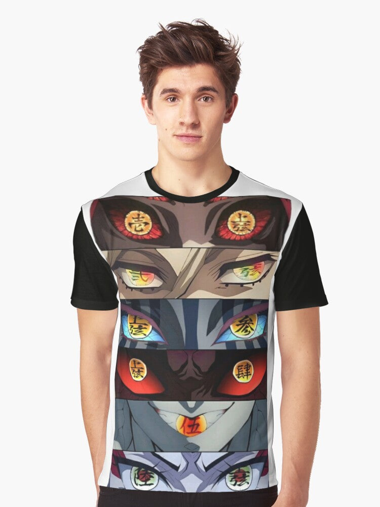 Demon Slayer Upper Moons Eyes Graphic T-Shirt - Men