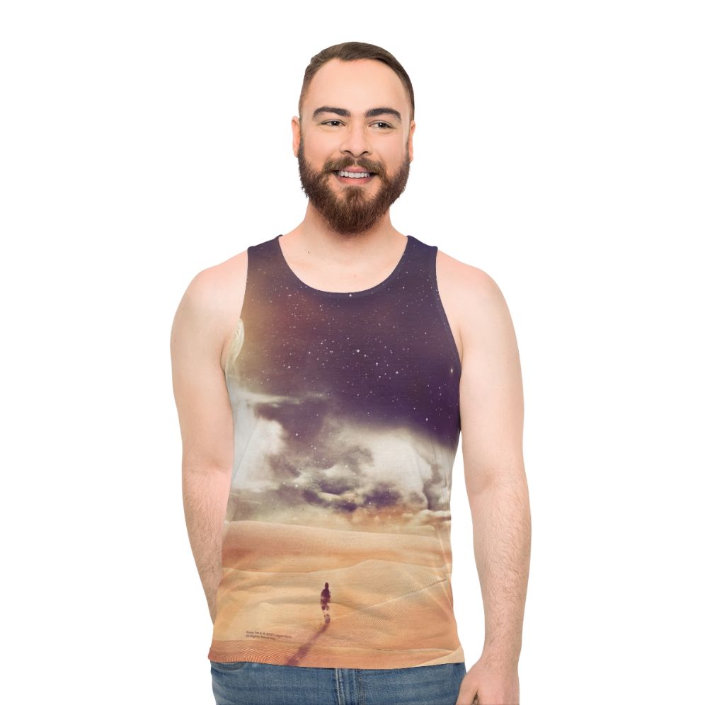 Dune Arrakis Unisex Tank Top with Minimalist Sci-Fi Design - men