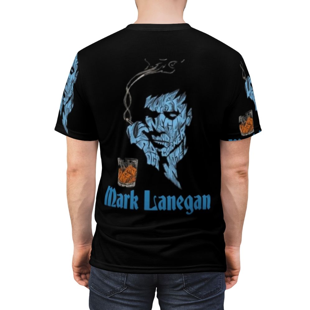 Tribute T-shirt honoring the life and music of American singer-songwriter Mark Lanegan of Screaming Trees and other influential bands. - men back