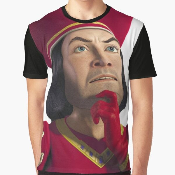 Lord Farquaad graphic t-shirt with Shrek character design