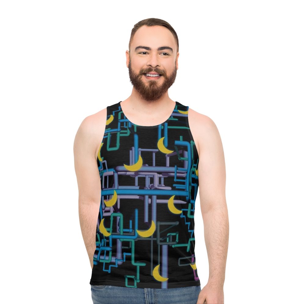 Dan Flashes Complicated Pattern Unisex Tank Top - men