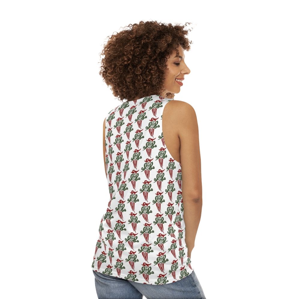 Mahjong tile Chinese bird yat sok unisex tank top - women back