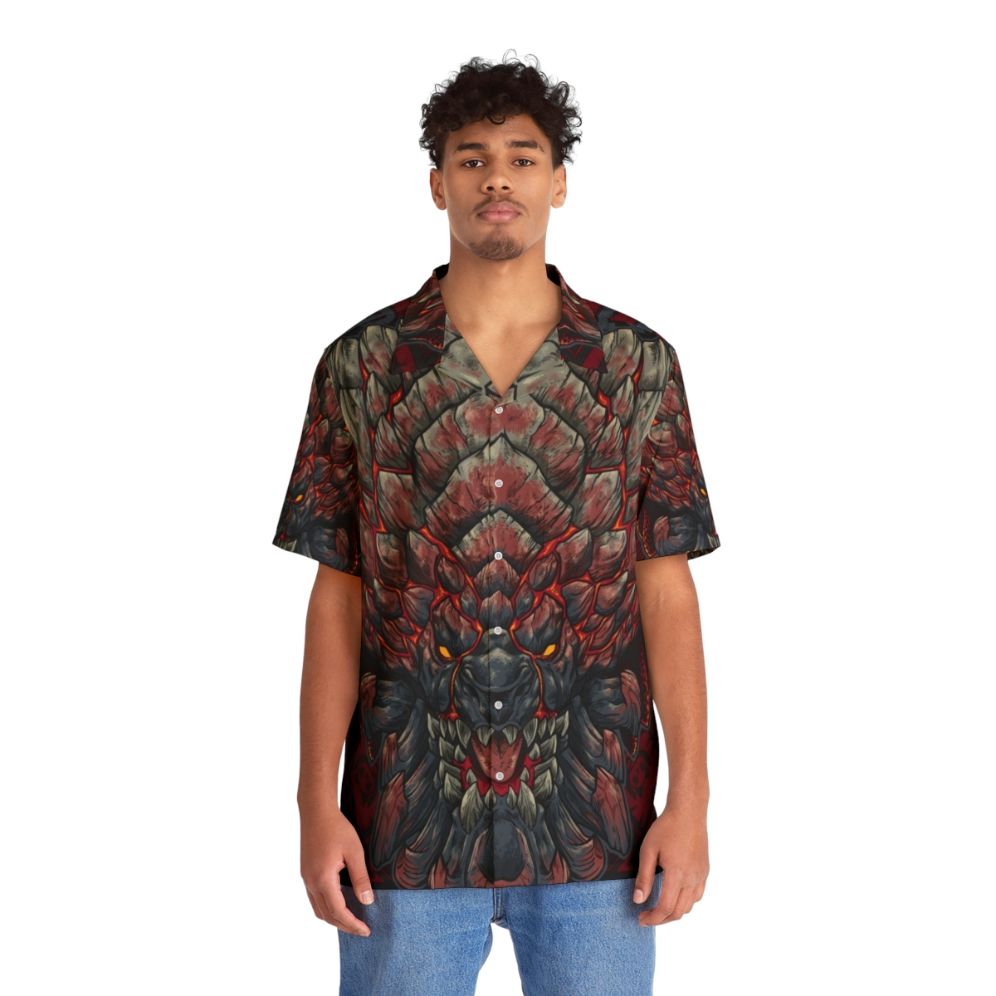 Bazelgeuse Hawaiian Shirt for Monster Hunter Fans - People Front