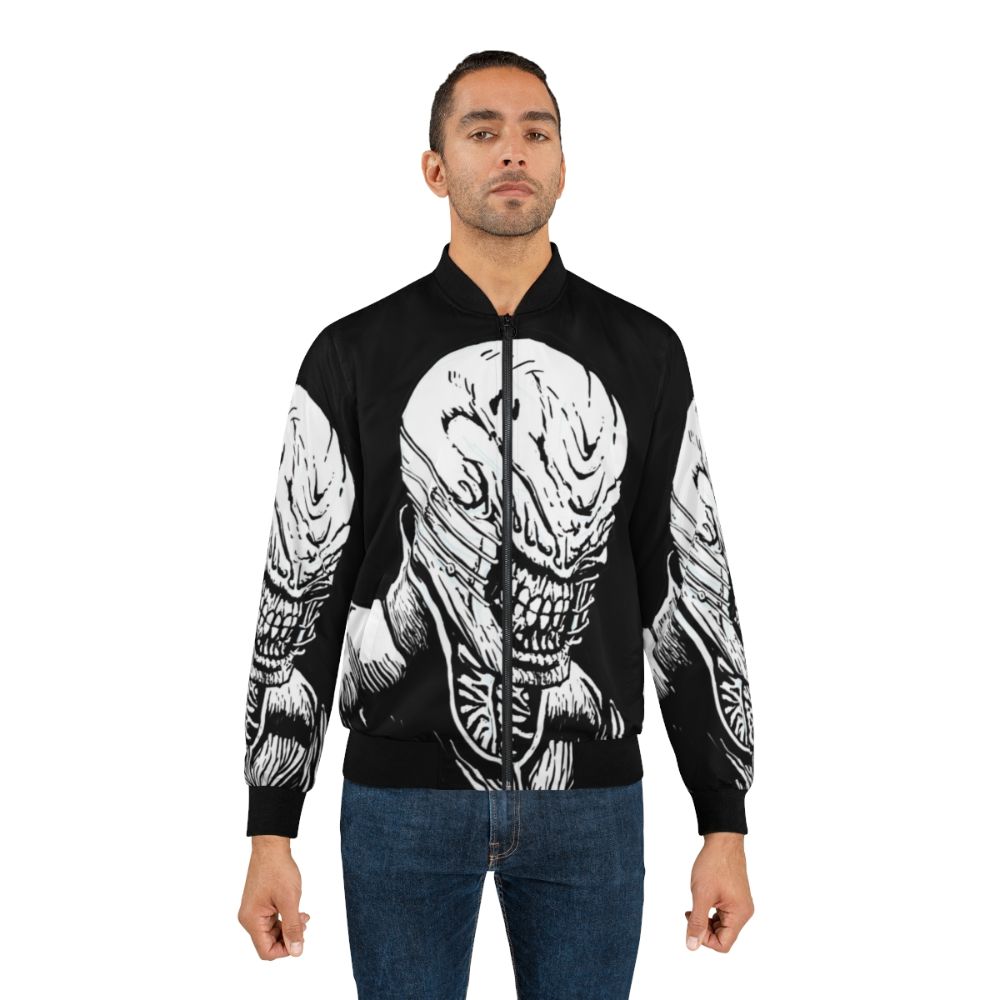 Hellraiser Chatterer Cenobite Bomber Jacket with horror movie character design - Lifestyle