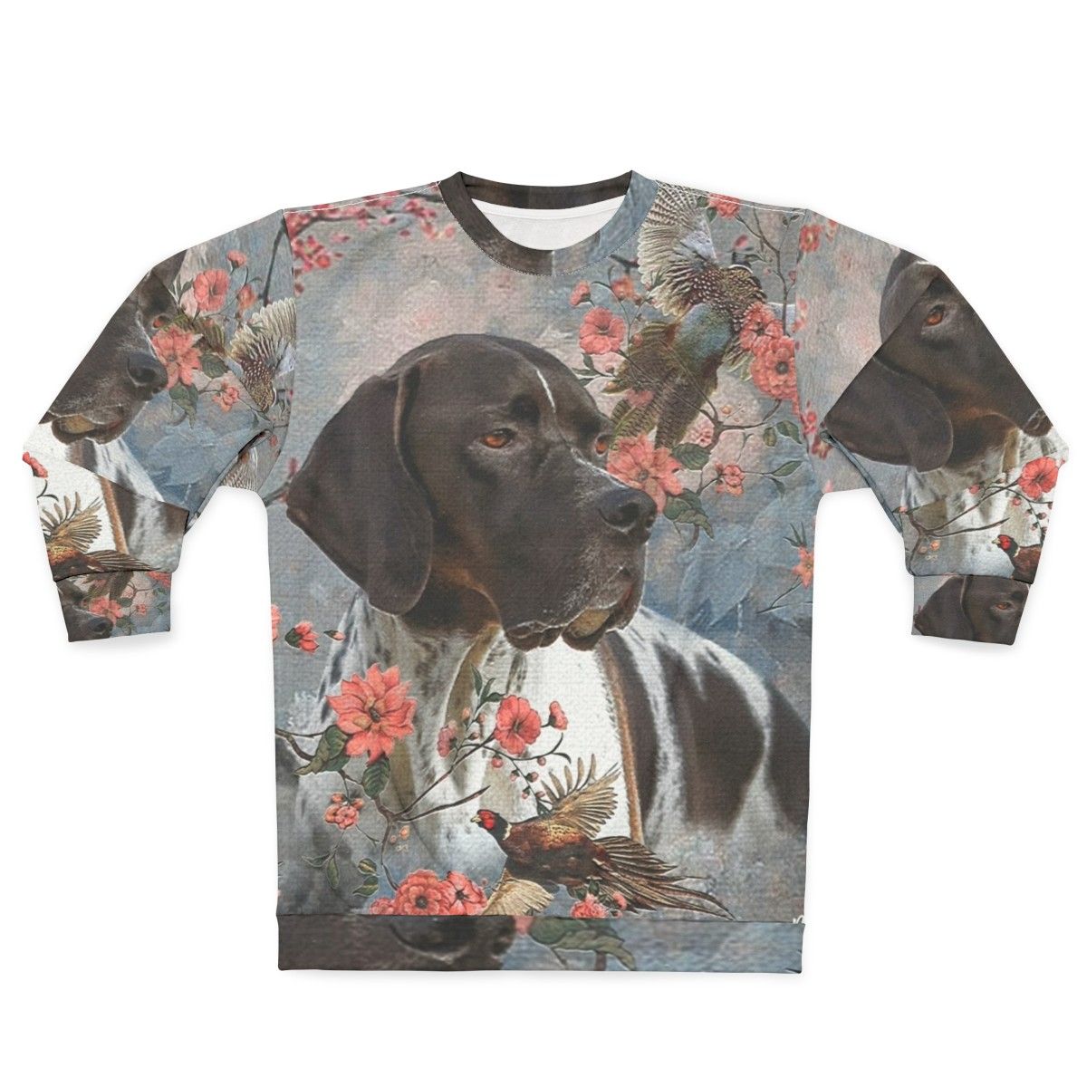 Pointer dog with pheasants on sweatshirt