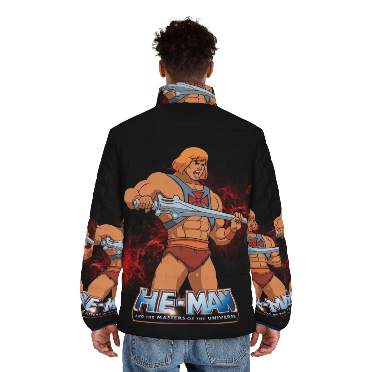 He Man Masters of the Universe Puffer Jacket - men back