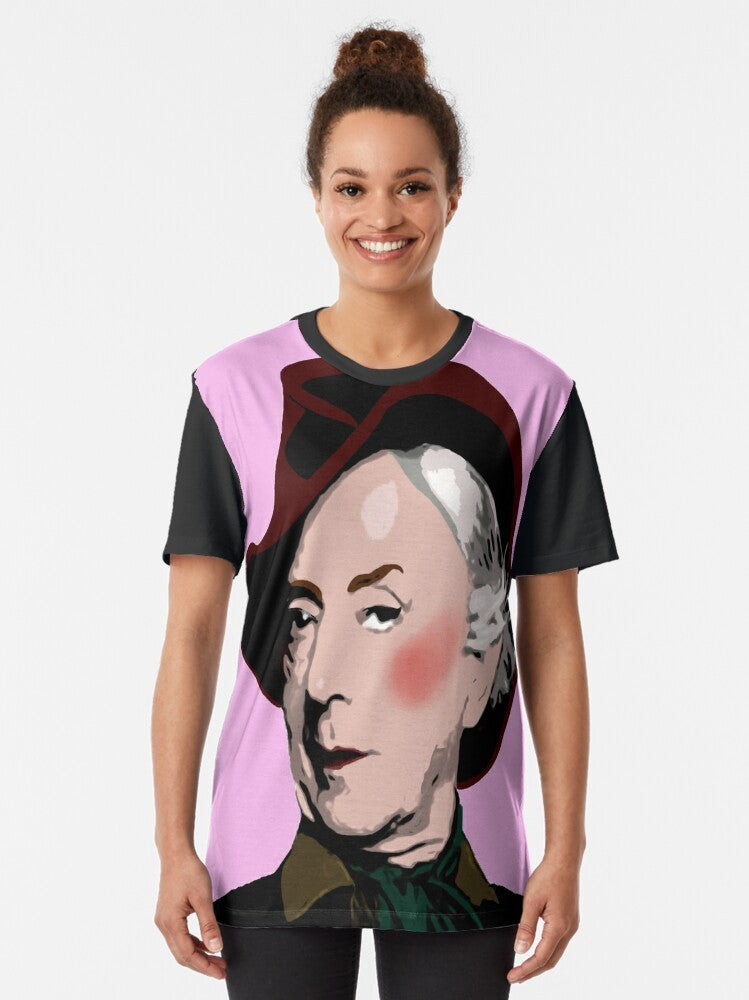 Quentin Crisp icon graphic t-shirt with rainbow design - Women