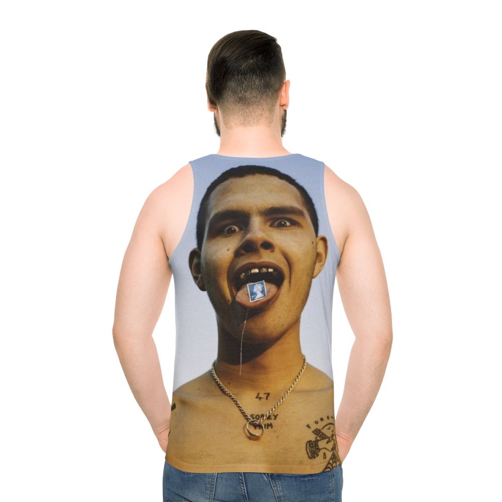 Slowthai Unisex Tank Top with Brockhampton Inspired Graphic - men back