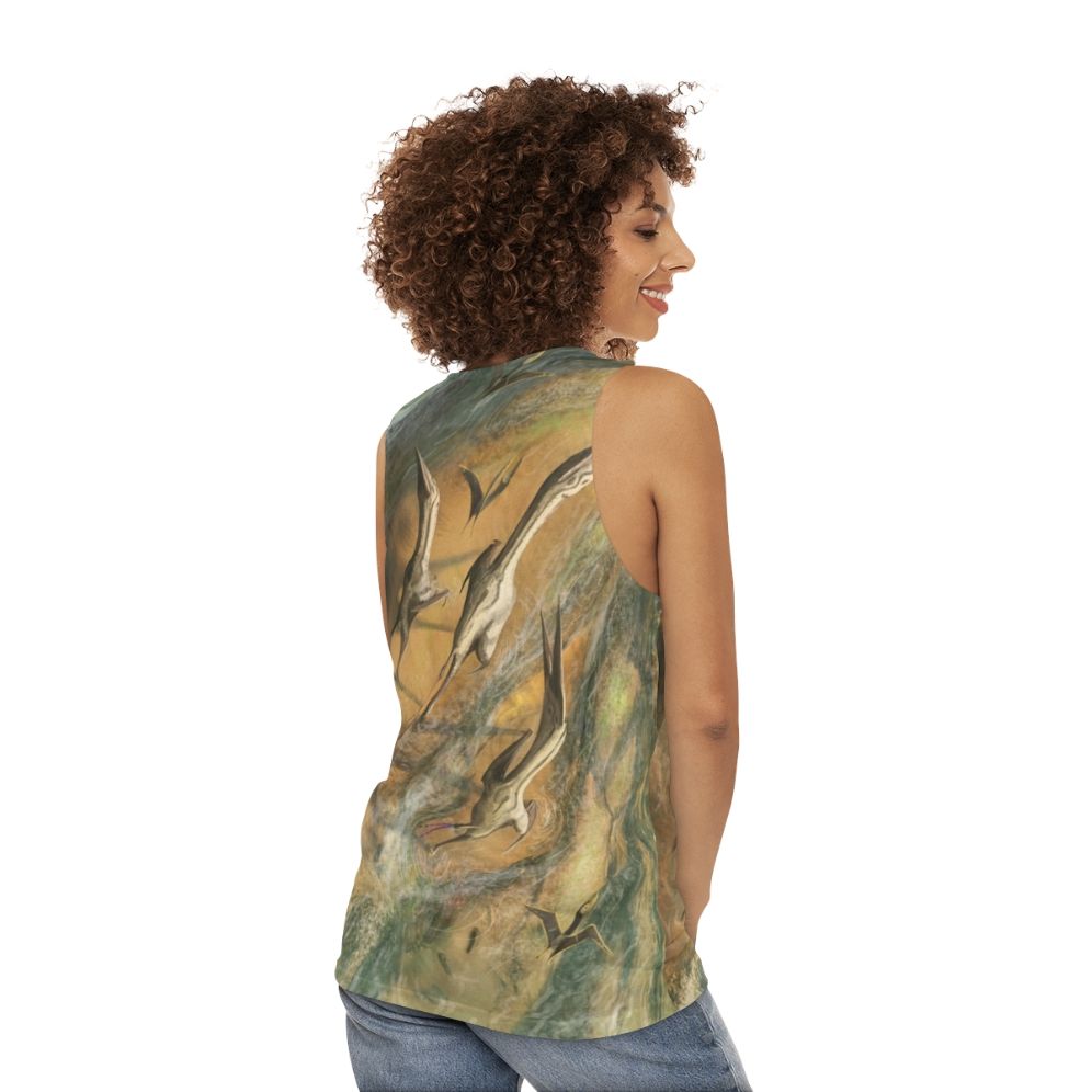 Wandering Azhdarchid Pterosaurs Unisex Tank Top - women back