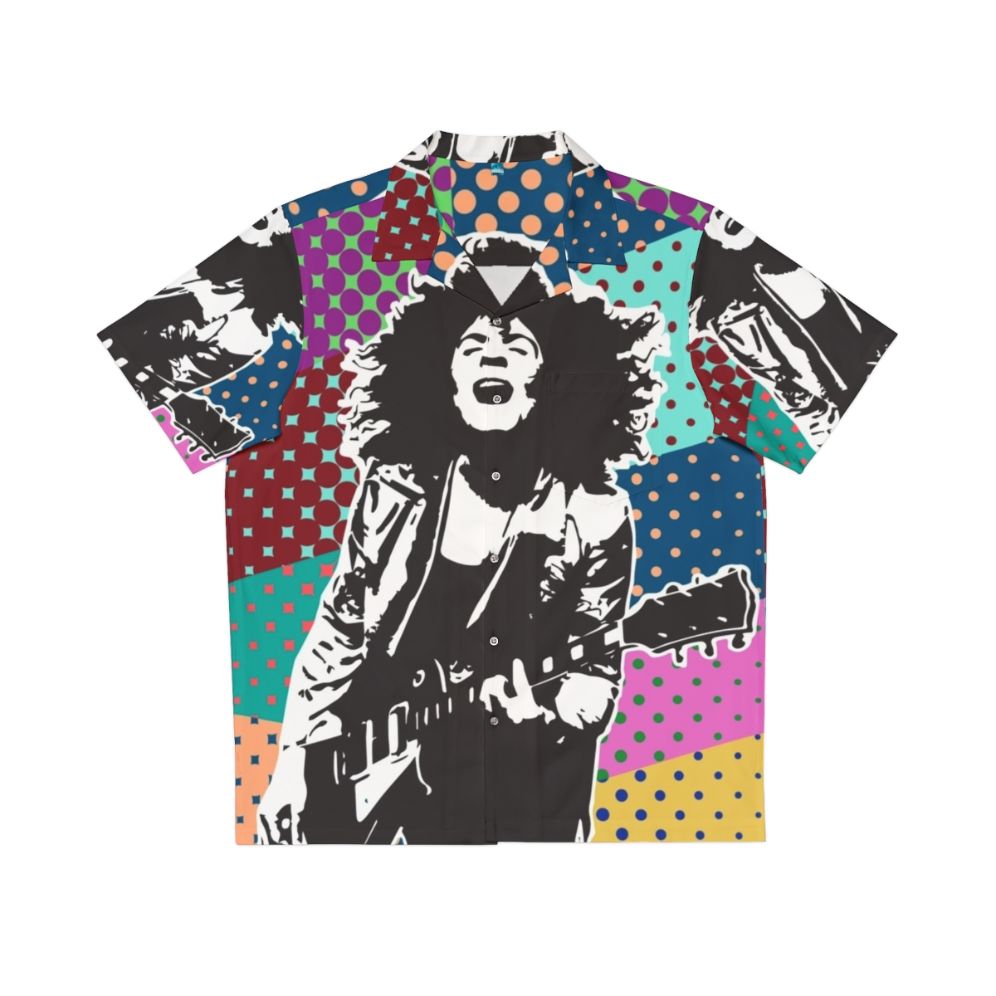 Boogie On Electric Warrior Hawaiian Shirt with rock and roll, classic rock, and guitar music design