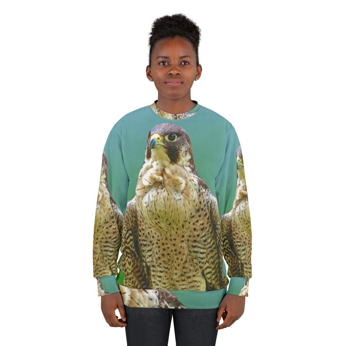 Majestic Peregrine Falcon Sweatshirt - women