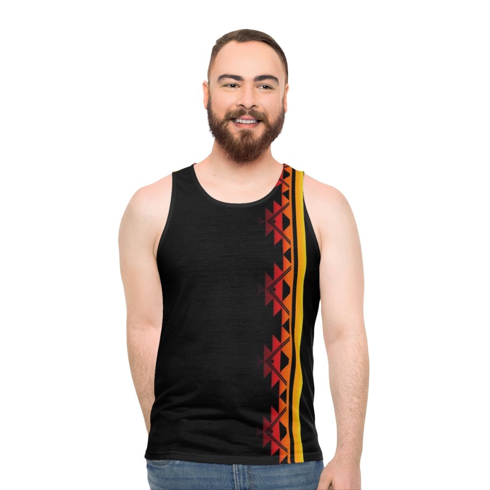 Klamath Tribes Sunset Mountain Unisex Tank Top - men