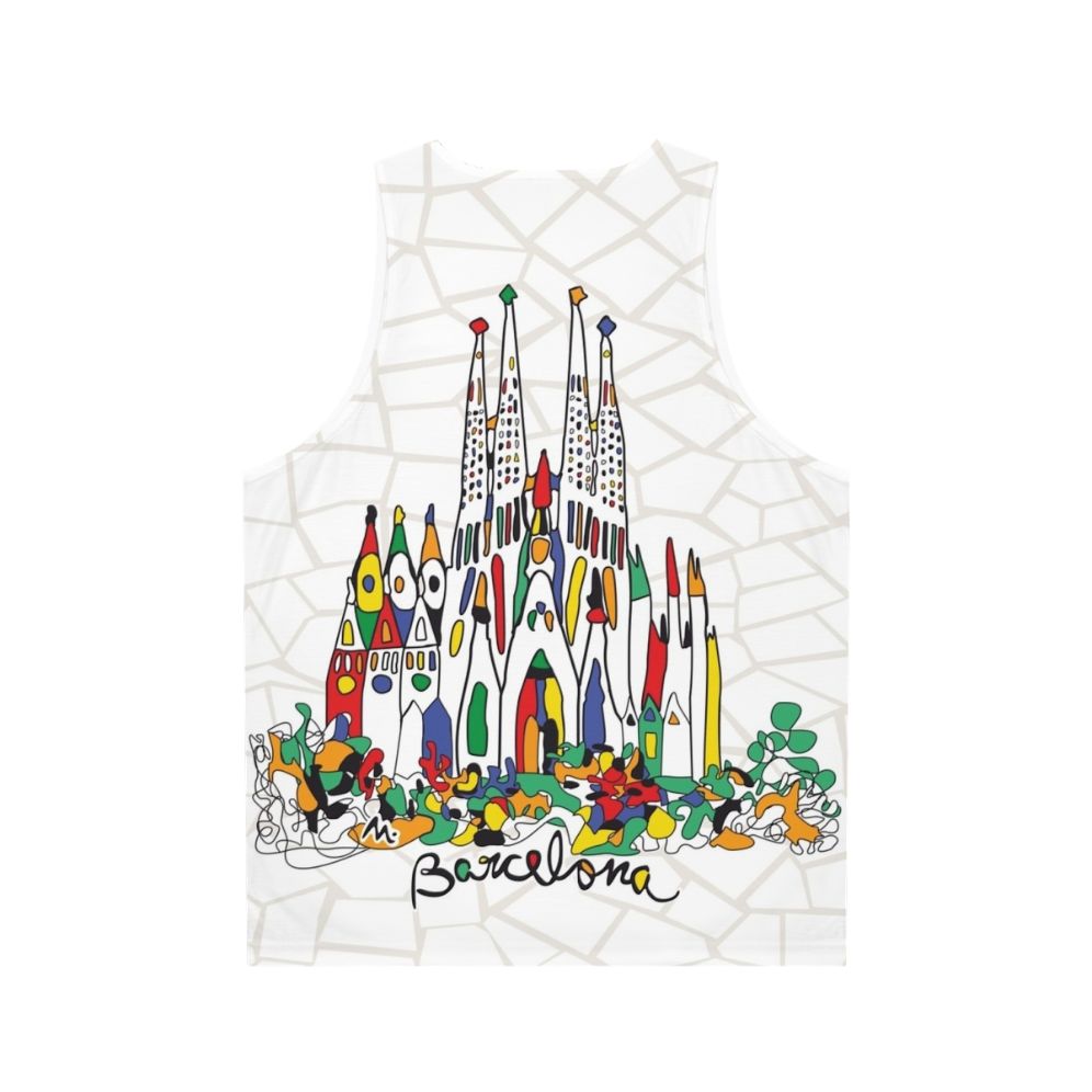 Sagrada Familia Barcelona Spain Unisex Tank Top - Back