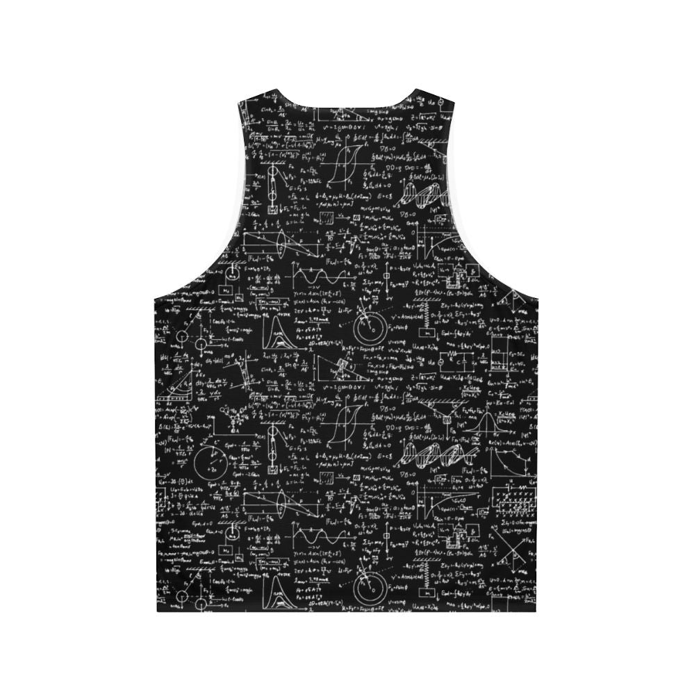 Physics Equations Unisex Black Tank Top - Back