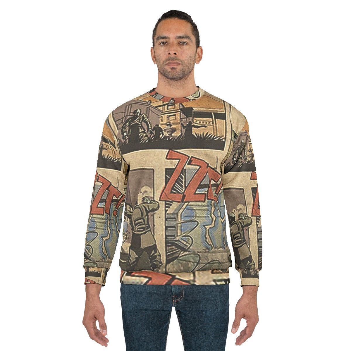 Zombies Loading Screen Comic Sweatshirt with COD Zombies theme - men