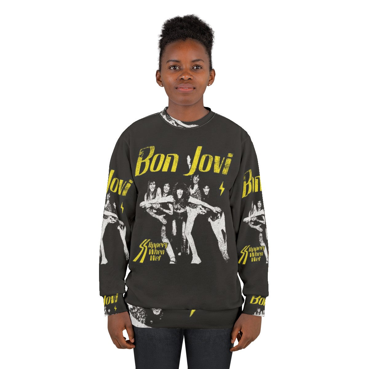 Bon Jovi "Heart Dagger Forever" Slippery When Wet Sweatshirt - women