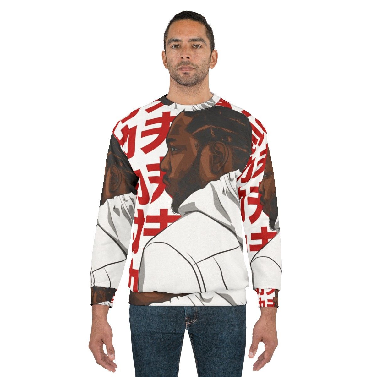 Kendrick Lamar Kung Fu Kenny Sweatshirt with digital art illustration - men