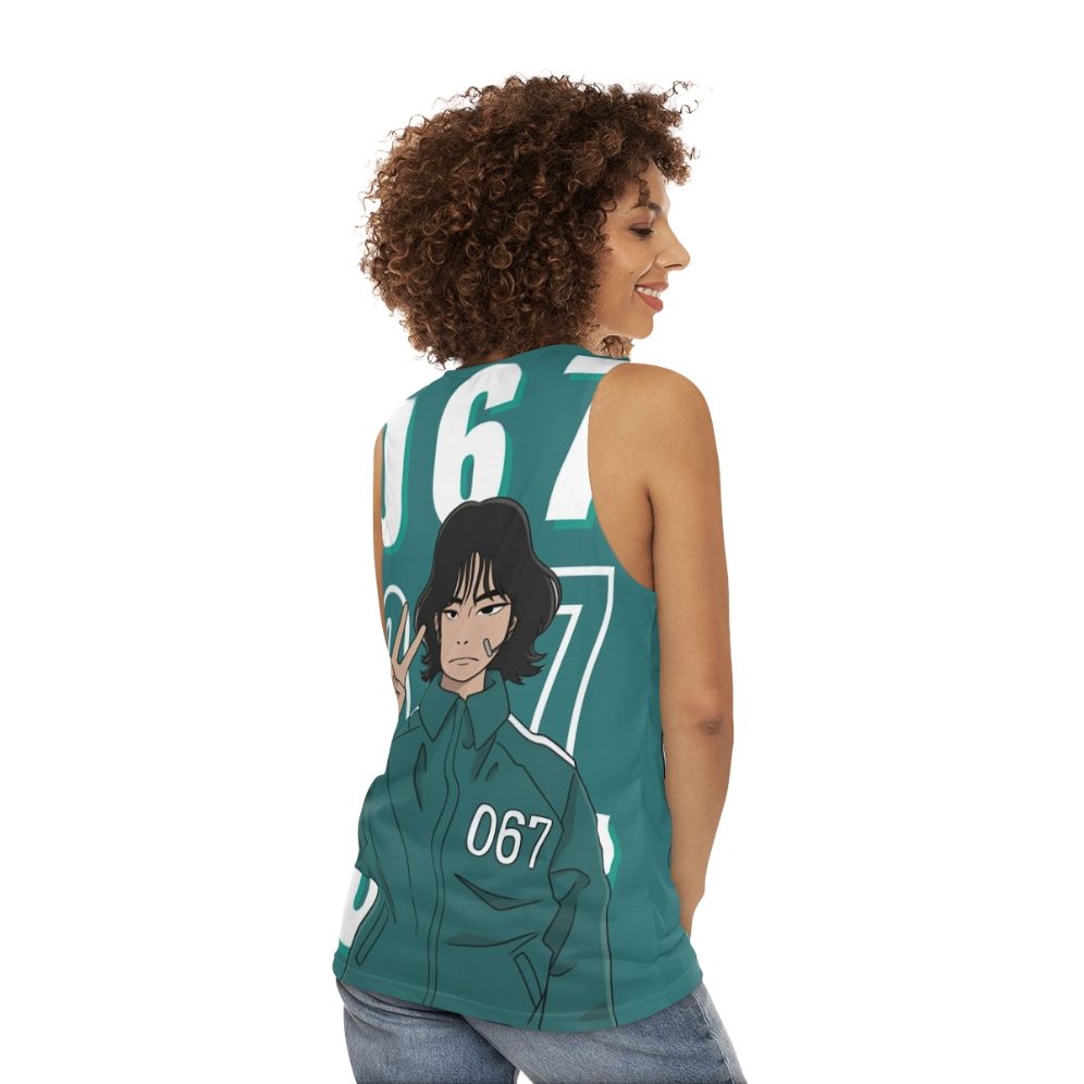 Squid Game Player 067 Kang Sae Byeok Unisex Tank Top - women back