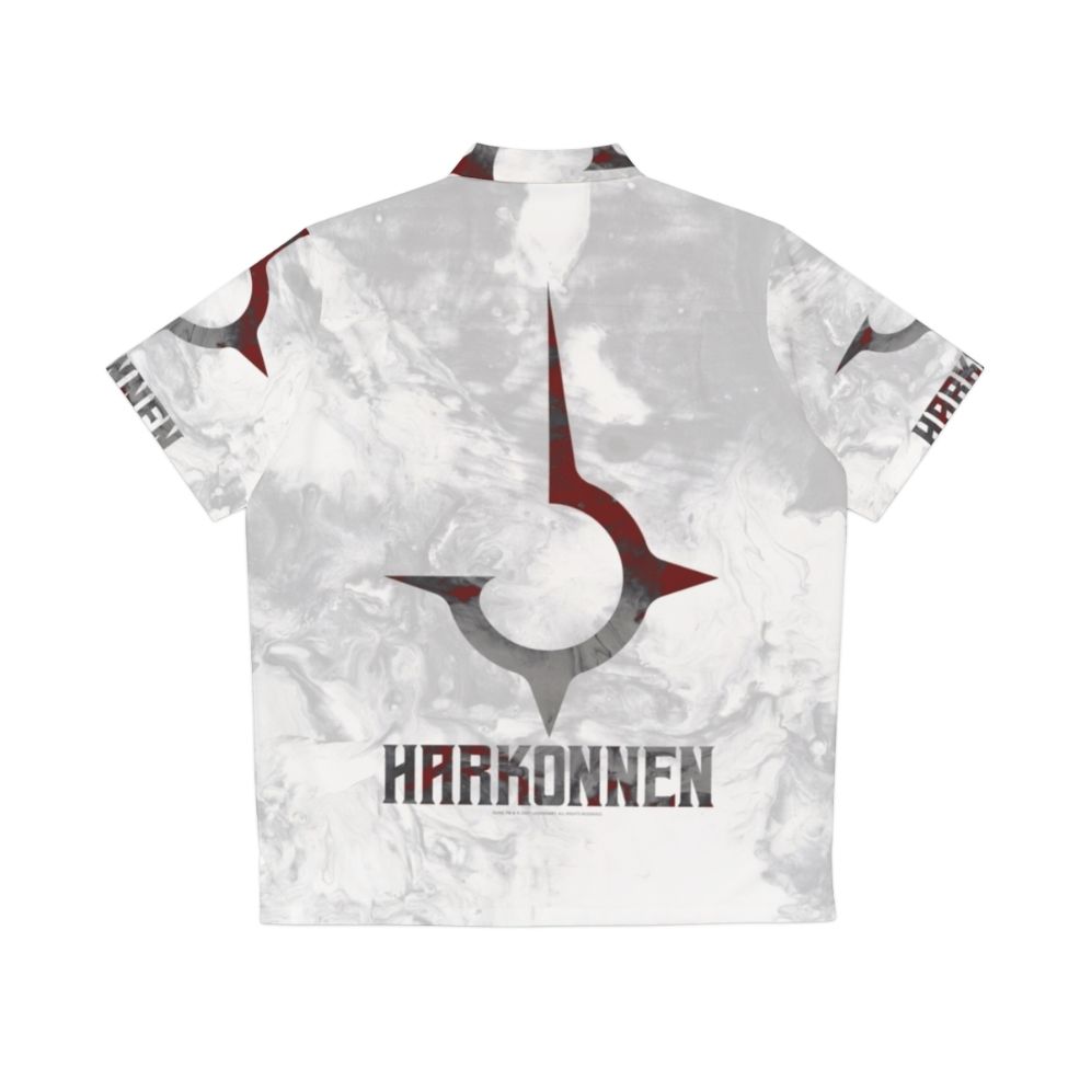 Dune Harkonnen Smoke Lt Hawaiian Shirt featuring Dune movie fan art - Back