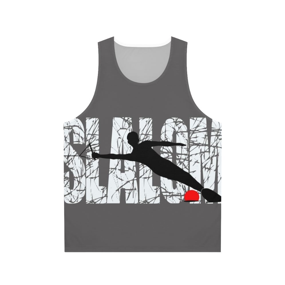 Slalom water skier unisex tank top