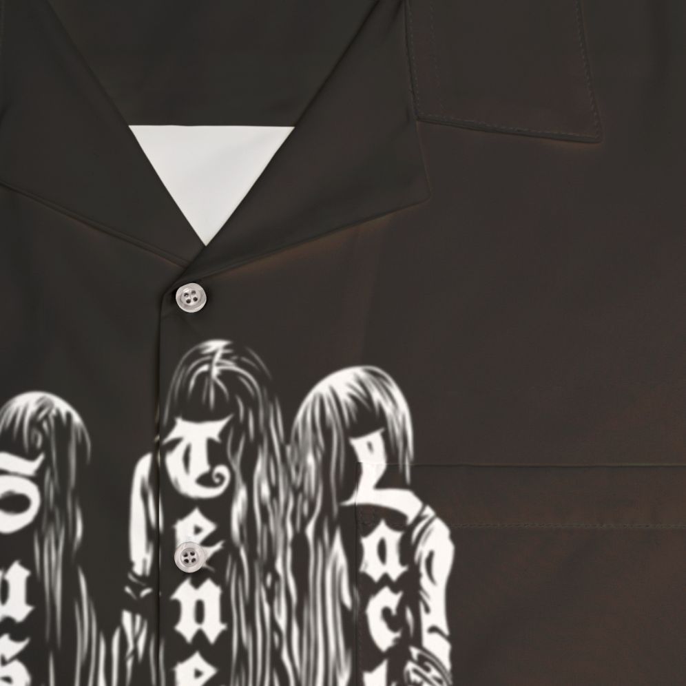 "Suspiria Three Mothers White Hawaiian Shirt - Horror Movie Apparel" - Detail