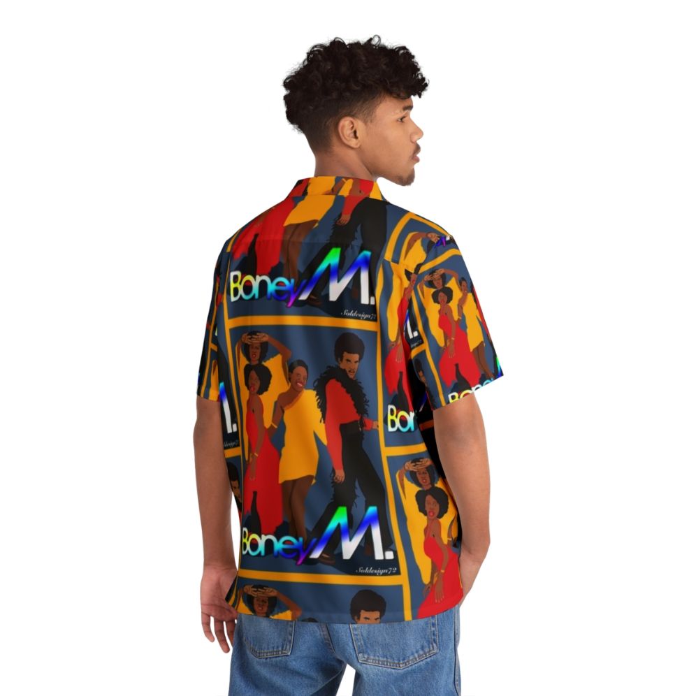 Boney M-inspired Hawaiian shirt with retro music group graphics - People Back