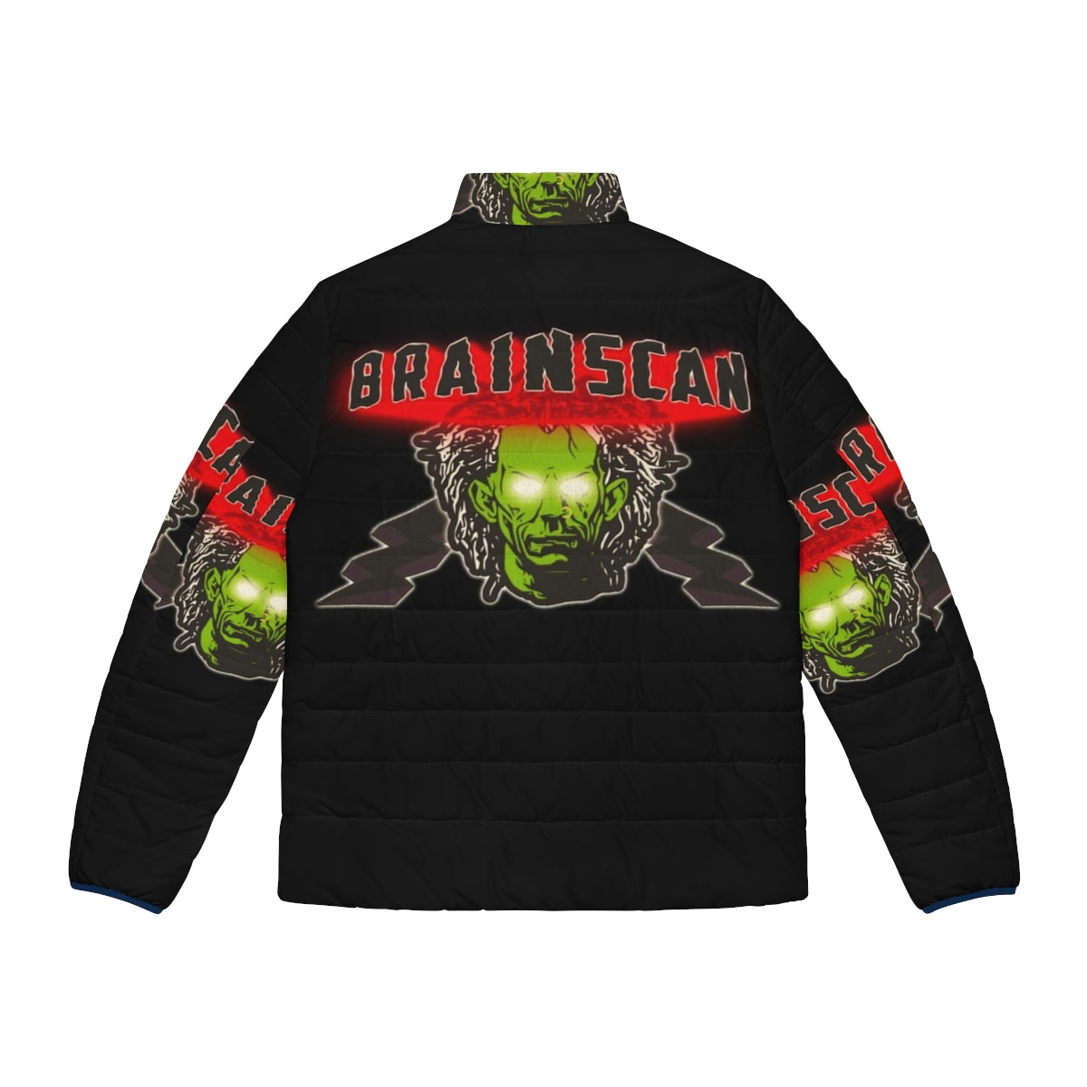 Brainscan Puffer Jacket - 90s horror movie inspired outerwear - Back