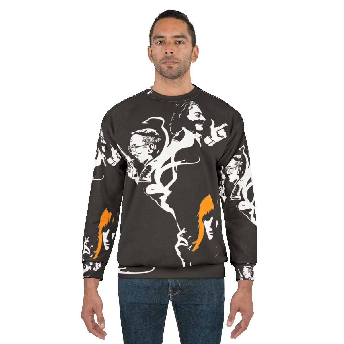 Disco Elysium Noir Sweatshirt with Psychedelic Gaming Fanart - men