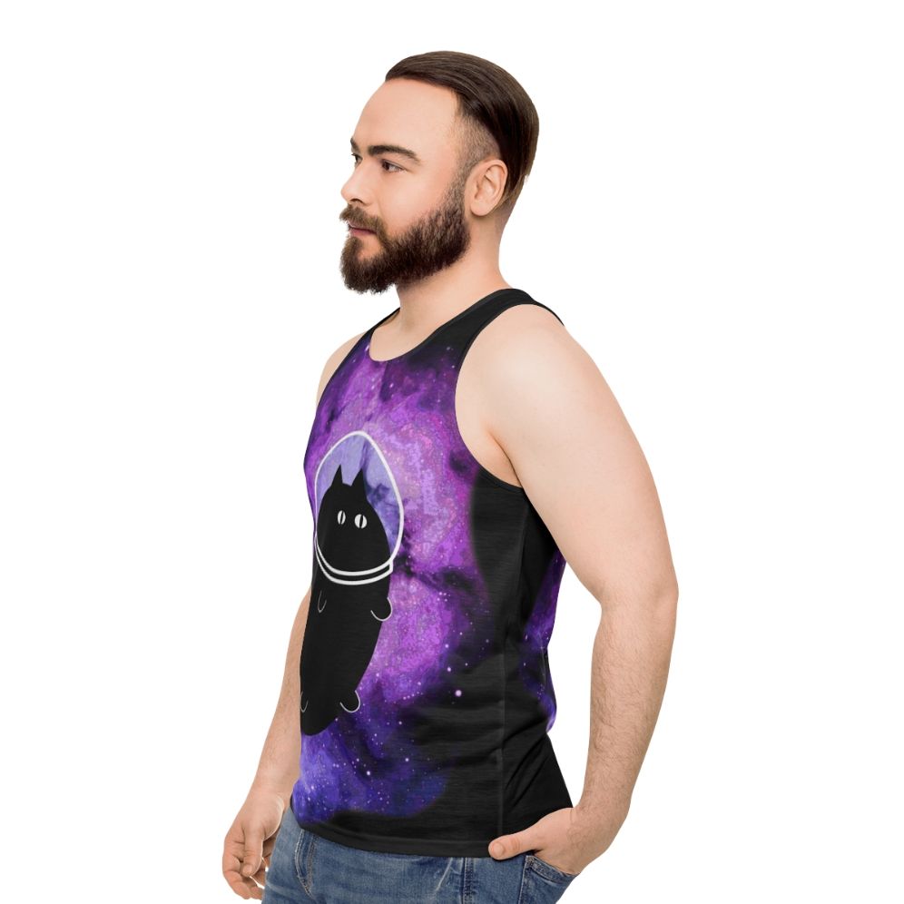 Cosmic Catronaut Unisex Tank Top - men side