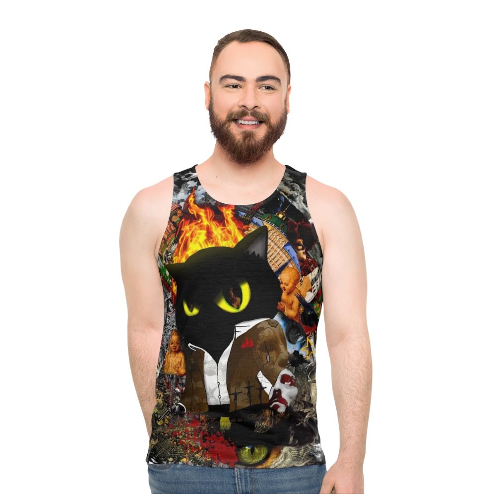 Woland's Cat Behemoth Unisex Tank Top - men