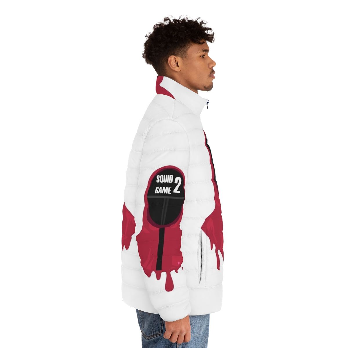 Squid Game Netflix Puffer Jacket - Stylish and Comfortable Squidgame Merchandise - men side right