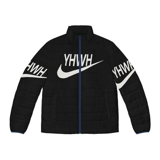 YHWH Sports Logo Puffer Jacket - Christian Activewear for Teens