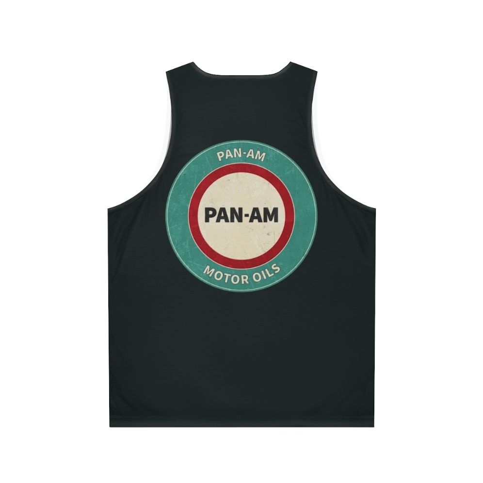 Vintage Pan Am American Motor Oils Unisex Tank Top - Back